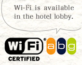 Wi-Fi is availablein the hotel lobby.