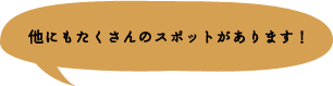 他にもたくさんのスポットがあります！